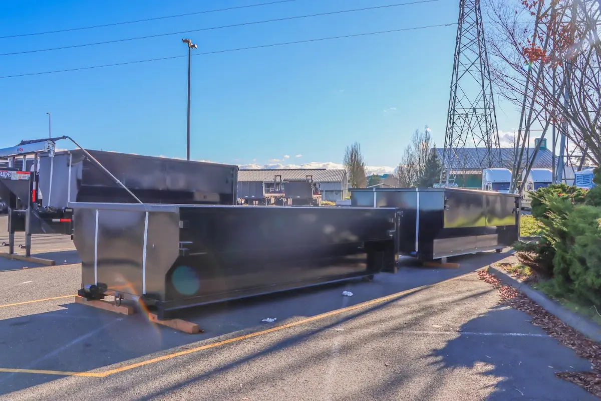 Roll-off dumpster ready for waste disposal at job site for Yard Waste Dumpster Rental in Southwest Ranches